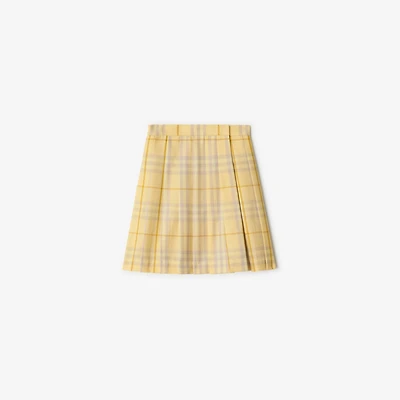 Check Wool Kilt in Drum | Burberry® Official