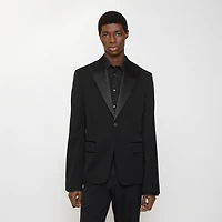 Grain de Poudre Wool Tuxedo Jacket in Black - Men | Burberry® Official