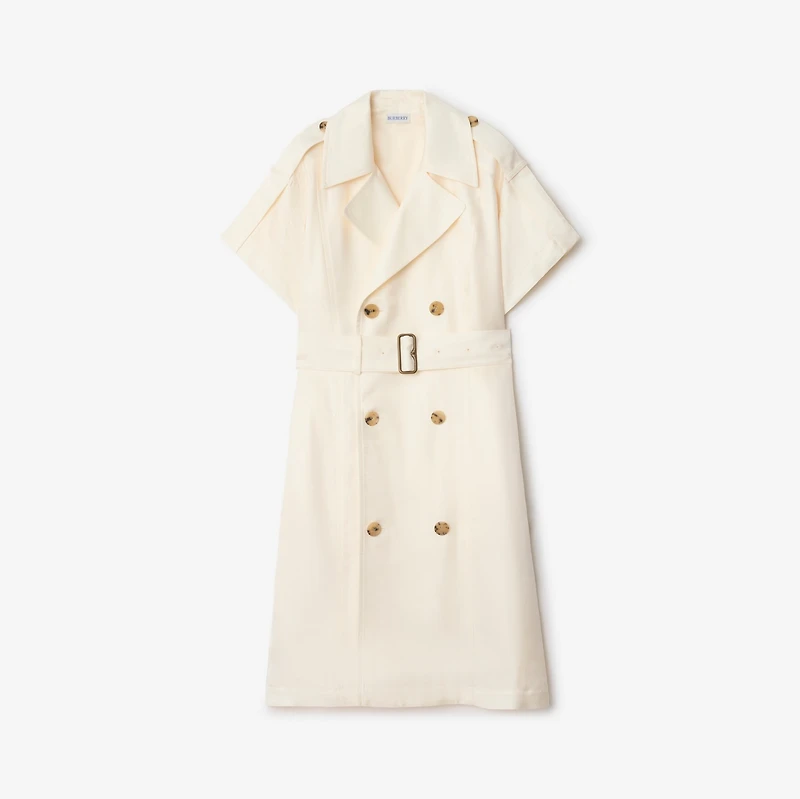 Viscose Trench Dress in Pelican - Women | Burberry® Official