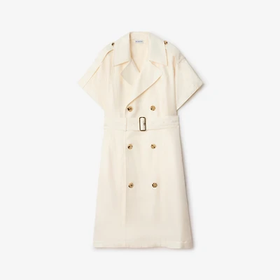 Viscose Trench Dress in Pelican - Women | Burberry® Official