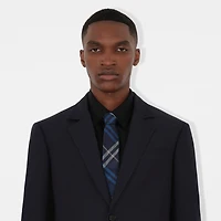 Check Silk Tie in Ink blue - Men | Burberry® Official