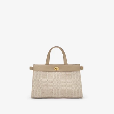 Small Cotswolds Tote in Natural beige - Women, Cotton, Linen | Burberry® Official