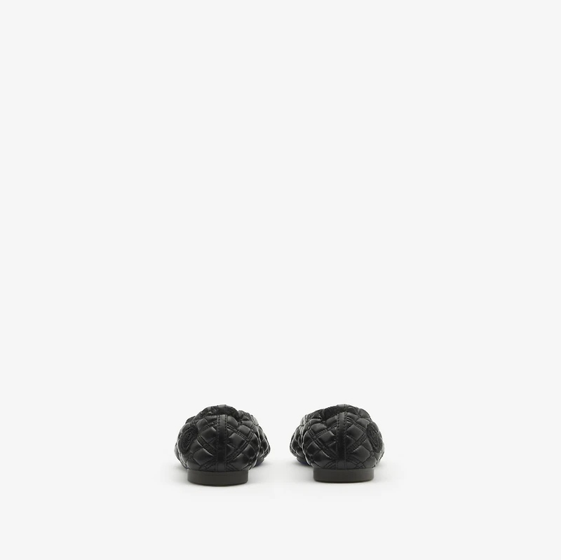 Leather Sadler Ballerinas in Black - Women | Burberry® Official