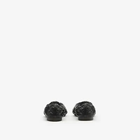 Leather Sadler Ballerinas in Black - Women | Burberry® Official