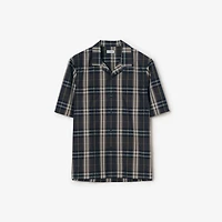 Check Cotton Shirt in Indigo blue - Men | Burberry® Official