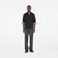 Cotton Poplin Shirt in Navy - Men | Burberry® Official