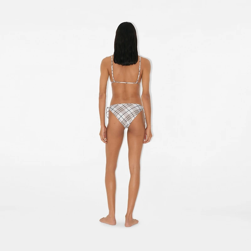 Check Bikini Top in Cotton - Women, Nylon | Burberry® Official