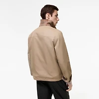 Reversible Tropical Gabardine Bloomsbury Harrington Jacket in Honey beige - Men, Wool | Burberry® Official