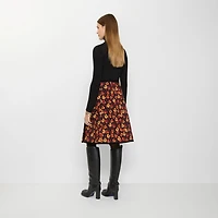 Geranium Leaf Quilted Nylon Skirt in Poppy red - Women | Burberry® Official