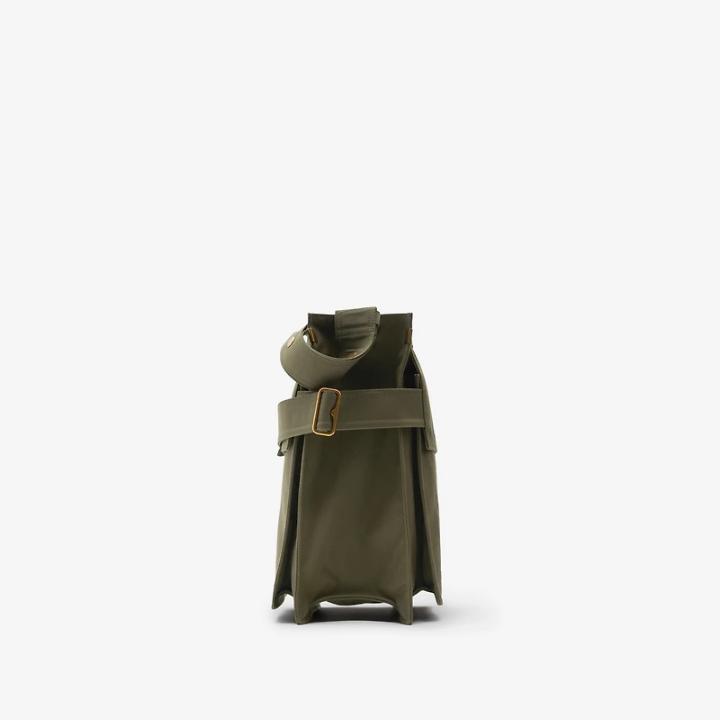 Medium Trench Tote in Olive - Men, Cotton Gabardine | Burberry® Official