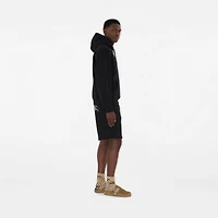 Cross Stitch EKD​ Cotton Hoodie in Black - Men | Burberry® Official