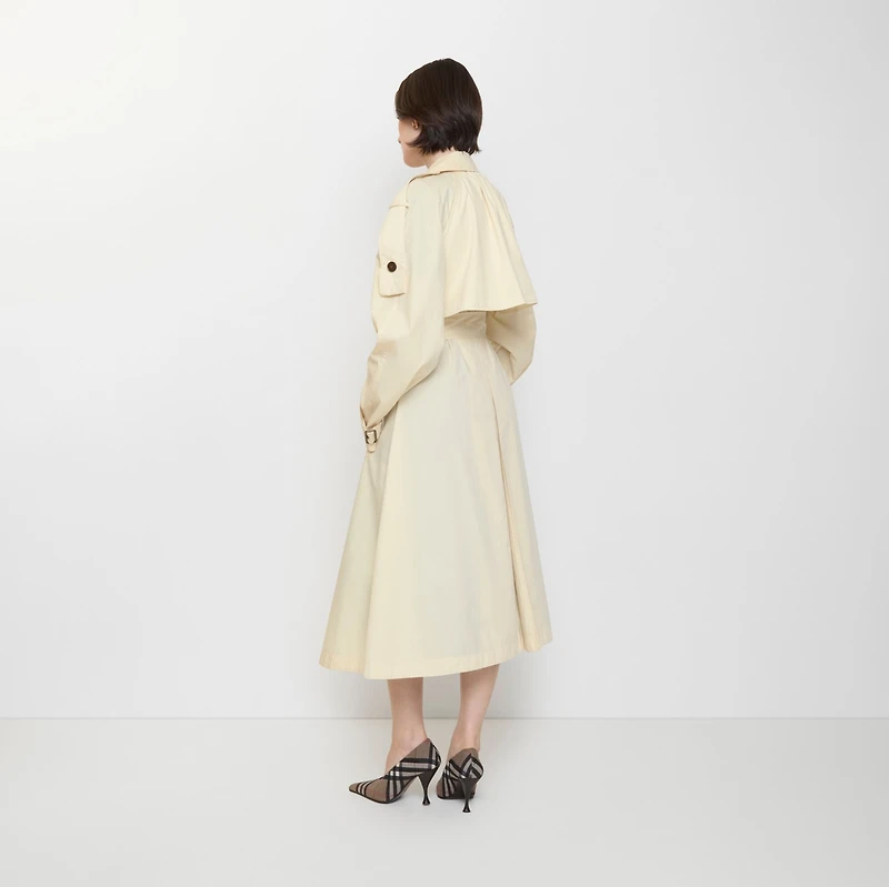 Long Canvas Trerose Trench Coat in Tundra beige - Women | Burberry® Official