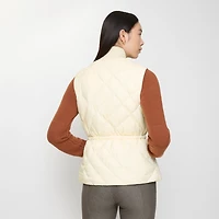 Check-stitch Nylon Gilet in Ceramic white - Women | Burberry® Official