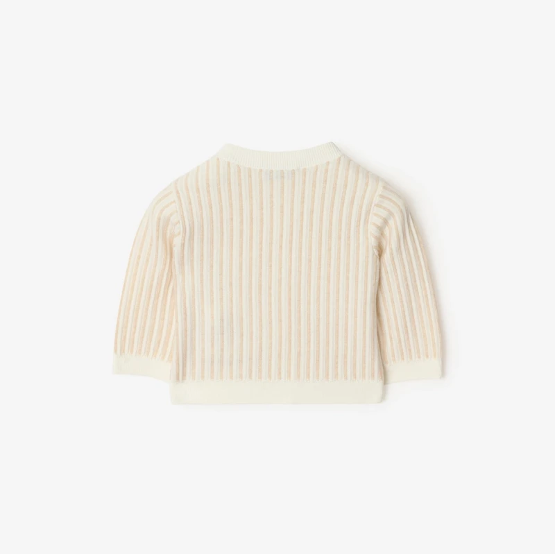 Thomas Bear Cotton Cardigan in Ivory - Children | Burberry® Official