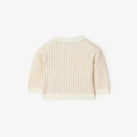 Thomas Bear Cotton Cardigan in Ivory - Children | Burberry® Official