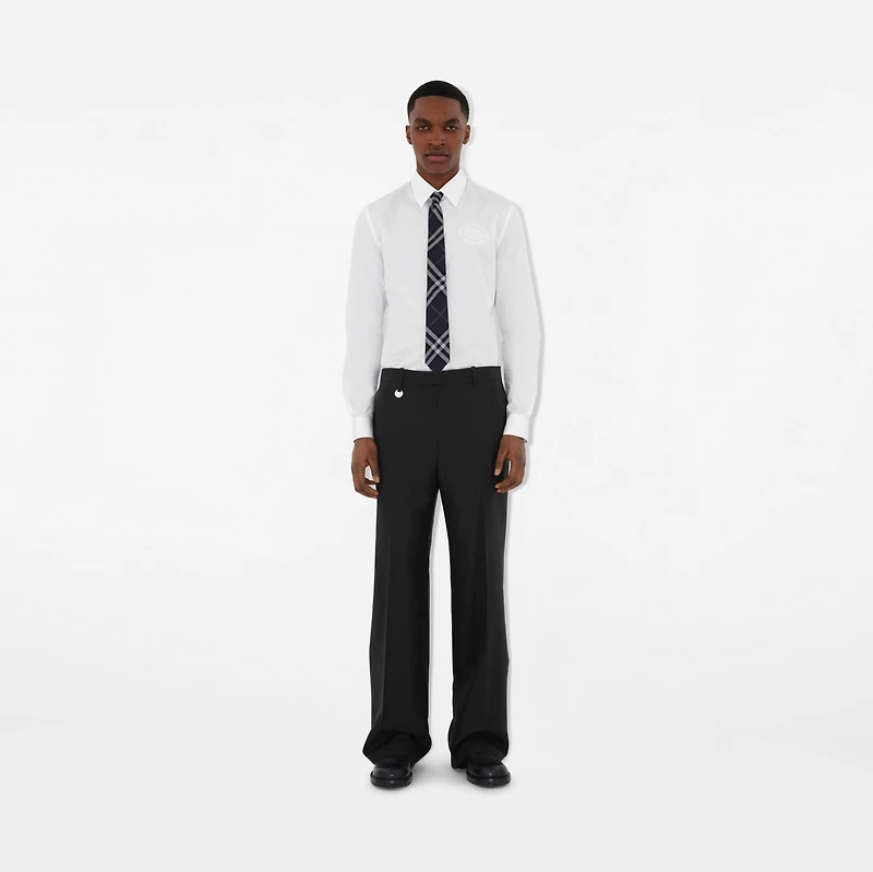 Check Silk Tie in Charcoal - Men | Burberry® Official