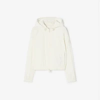 Knight Stamp Hooded Jacket in Seashell white - Women, Nylon | Burberry® Official