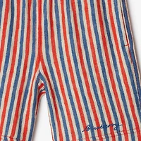 Striped Cotton Shorts in Orange red | Burberry® Official