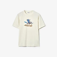 Beach Knight Cotton T-shirt in Chalk white - Men | Burberry® Official