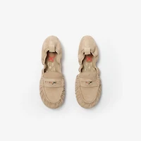 Suede Fawn Loafers in Flax beige - Women | Burberry® Official