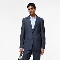 Wool Bond Tailored Jacket in Blue melange - Men | Burberry® Official