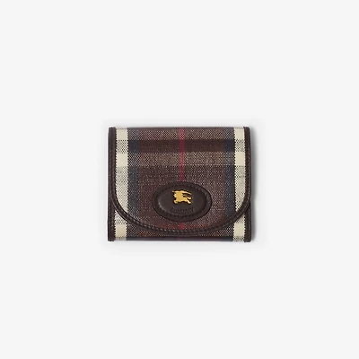 Highlands Compact Wallet in Mahogany - Women | Burberry® Official