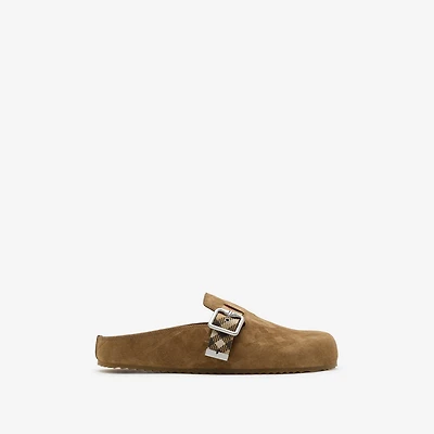 Check Suede Urchin Clogs - Women | Burberry® Official