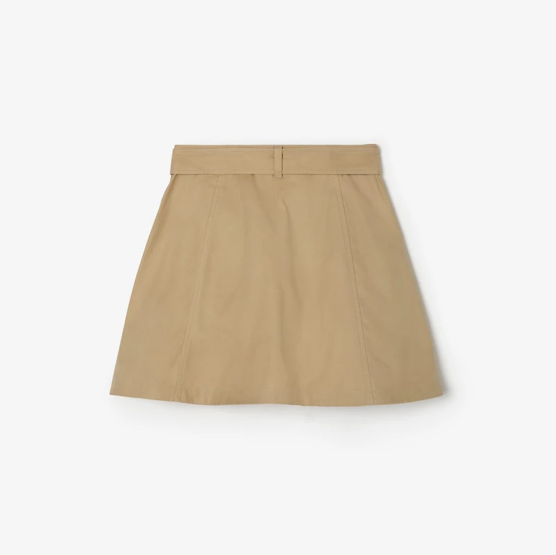 Cotton Trench Skirt in Sand beige | Burberry® Official