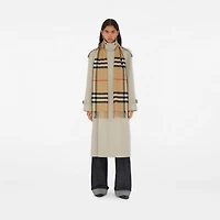 Check Cashmere Scarf in Archive beige | Burberry® Official