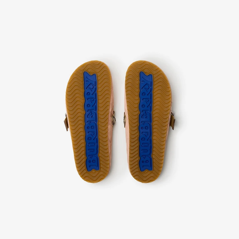 Check Suede Urchin Clogs in Flora - Women | Burberry® Official