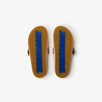 Check Suede Urchin Clogs in Flora - Women | Burberry® Official