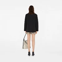 Quilted Nylon Barn Jacket in Black/sand - Women | Burberry® Official