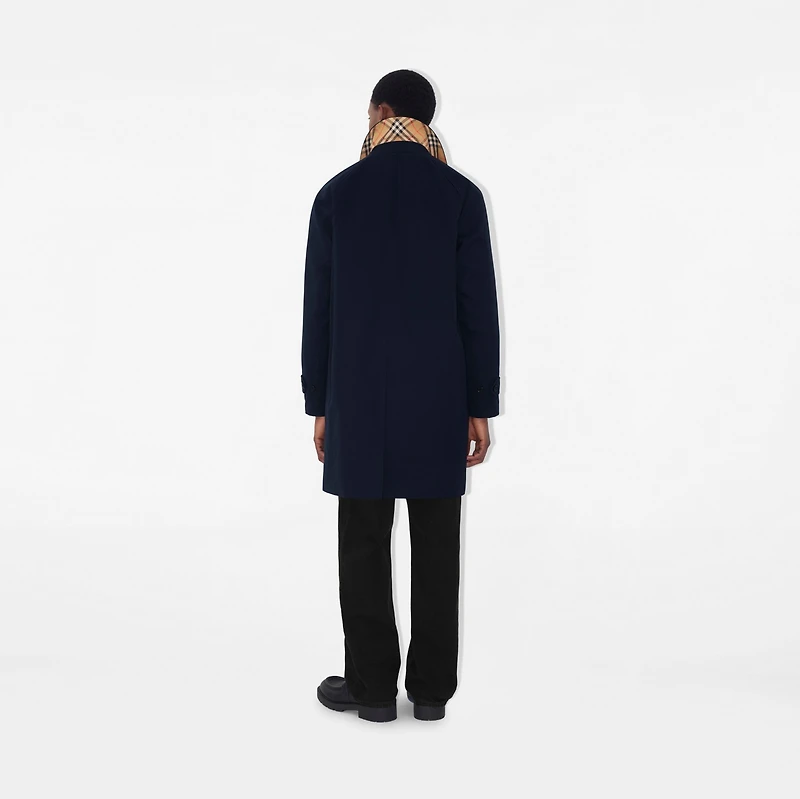 Mid-length Camden Heritage Car Coat in Coal blue - Men, Cotton Gabardine | Burberry® Official