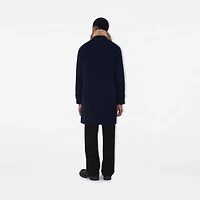 Mid-length Camden Heritage Car Coat in Coal blue - Men, Cotton Gabardine | Burberry® Official