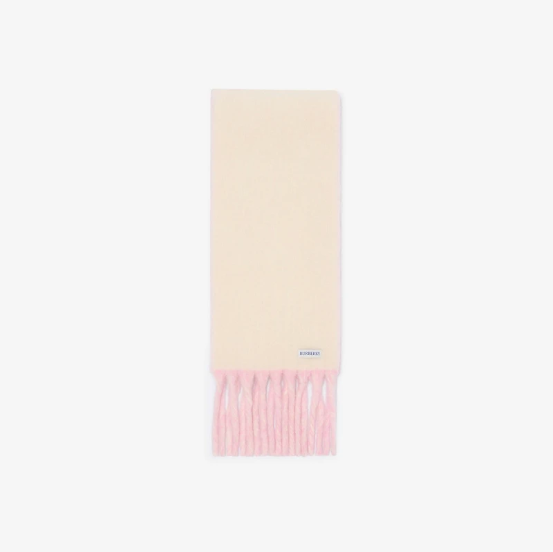Reversible Logo Alpaca Wool Blend Scarf in Sugar pink | Burberry® Official