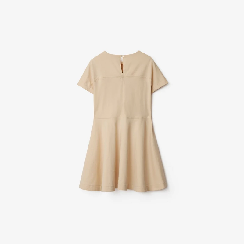 Check Label Cotton Dress in Calico | Burberry® Official