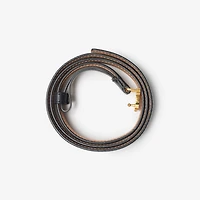 Leather Reversible TB Belt in Black/tan/gold