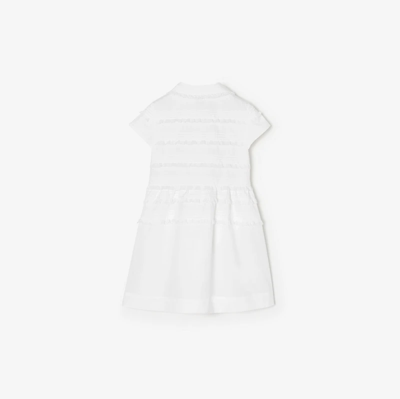 Cotton Poplin Shirt Dress in White | Burberry® Official