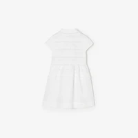 Cotton Poplin Shirt Dress in White | Burberry® Official