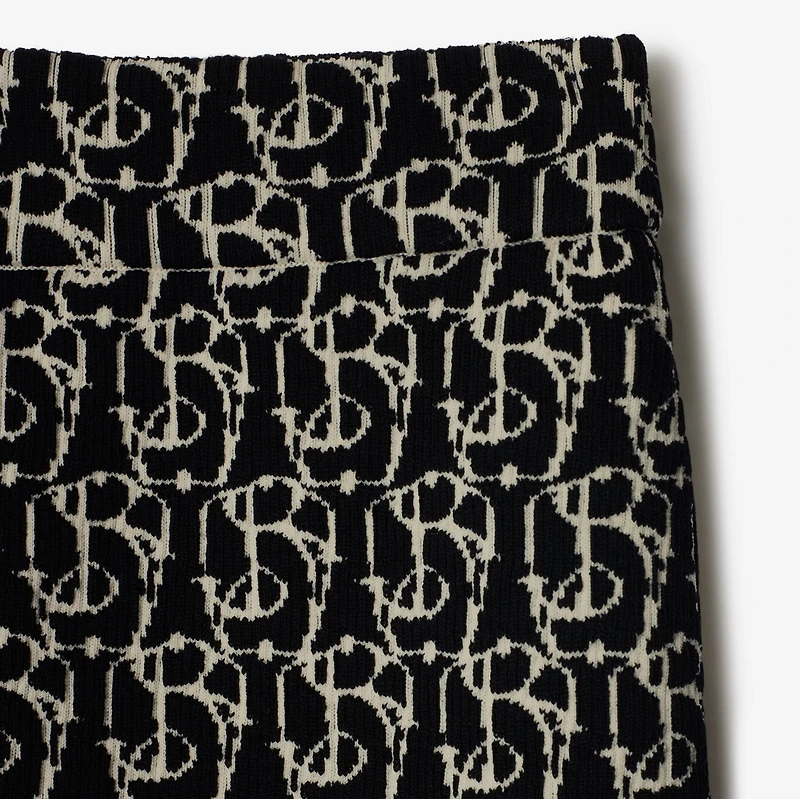 B Charm Wool Blend Skirt in Black - Women | Burberry® Official