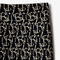 B Charm Wool Blend Skirt in Black - Women | Burberry® Official