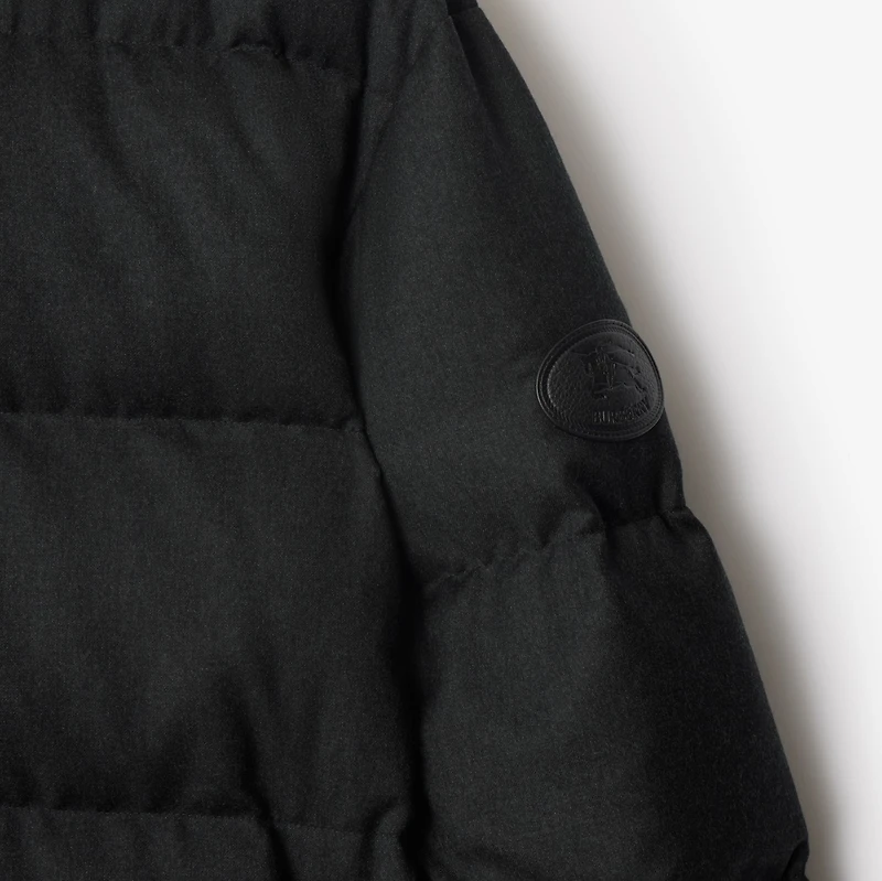Wool Snowdon Puffer Jacket in Charcoal grey - Men | Burberry® Official