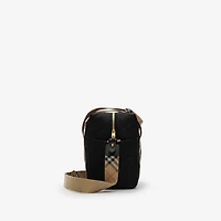Check Trim Quilted Nylon Baby Changing Bag in Black - Children | Burberry® Official