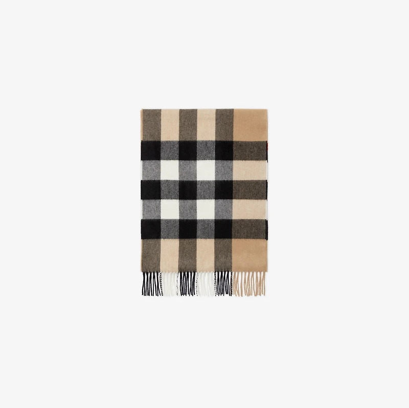 Check Cashmere Scarf in Archive beige | Burberry® Official