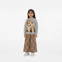 Thomas Bear Wool Sweater in Light grey melange | Burberry® Official