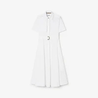 Cotton Poplin Shirt Dress in Optic white - Women | Burberry® Official