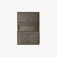 Check Folding Card Case in Sand - Men, Canvas | Burberry® Official