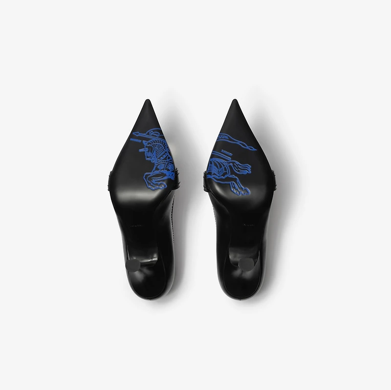 Leather Cotswolds High Pumps in Black - Women | Burberry® Official