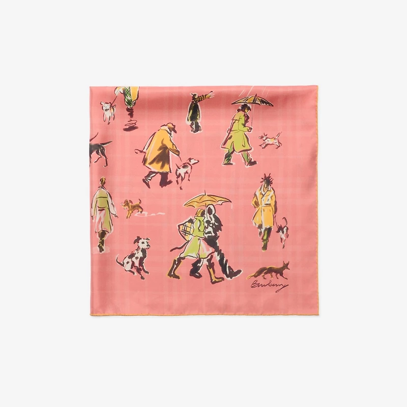 Paws on Parade Silk Scarf in Confetti | Burberry® Official