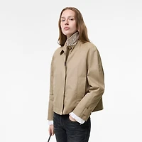 Tropical Gabardine Jacket in Saltmarsh beige - Women | Burberry® Official